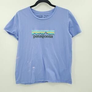 Patagonia Distressed Bleached Organic Cotton Logo T Shirt Small